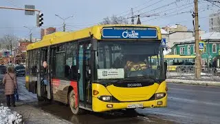 Автобус Scania OmniLink CL94UB (Е 417 ВС 150). Покатушки по Барнаулу. Маршрут 99.