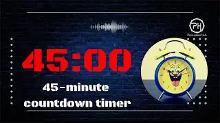 45 Minute Silent Countdown Timer | With End Alarm | Music Practice,Focus,Study,Workout,Meditation