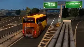 Euro Truck Simulator 2 Bus trip to Ancona with Marcopolo Paradiso G7 1600 LD 8x2