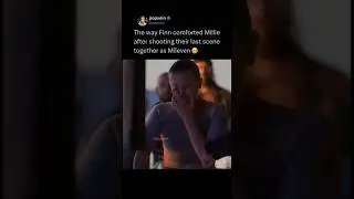 The way Finn Wolfhard comforted Millie after shooting their last scene 