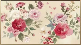 Romantic Floral Valentine's Oil Painting | Free TV Wallpaper  | No Sound