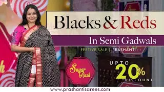 SRS upto 20% Off | Semi Gadwal Silk Sarees | Prashanti