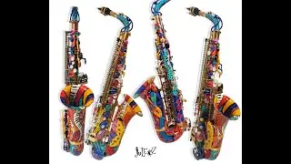 Juleez Hand Painted Colorful Alto Saxophones