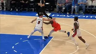 Lu Dort stiff arming his defender, Pelle Larsson, TWICE in the same game, gets the foul call