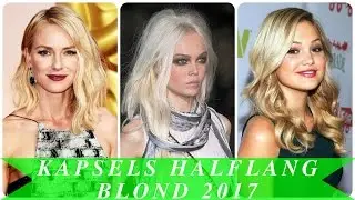 Kapsels halflang blond 2017
