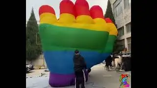 4 meter size rainbow inflatable pride party prop | Colourful pride month decorations