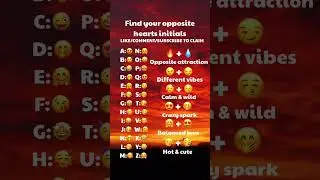 Find your opposite hearts initials #music #singer #songlyrics #newmusic #initials #psycholgyfacts