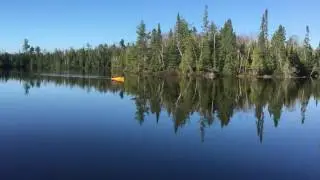Stephanie in a Kayak on Poplar Lake, Rockwood Lodge and Outfitters