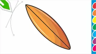 Surfboard drawing with CorelDraw | Flat Vector Style | CorelDraw Tutorial  | AV Tricks