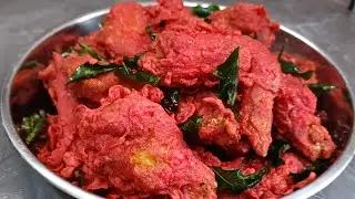 Ayam Goreng Merah Khas Restoran Mamak Malaysia