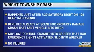 No one hurt in I-96 Ottawa County crash, deputies say