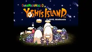 Yoshi's Island World 6 Title Screen (Night) - SNES