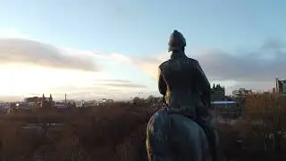 Snow at sunset in Glasgow - DJI Mini 2 drone