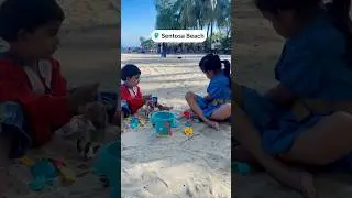 Sentosa beach time #amyra #anaya #wifeandhusband #shopping #kids #comedy #urdu #india #singapore