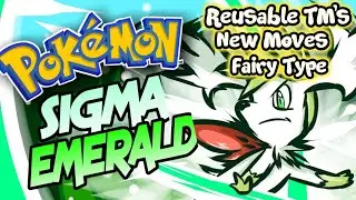 Pok&eacute;mon Sigma &Sigma;merald - GBA Game With Fairy Type,Reusable TM's,New Moves!