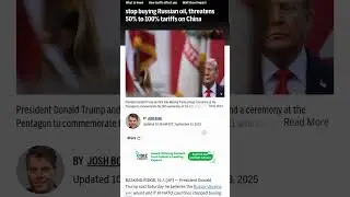 Daily Dose of Trump: NATO Oil Ban & 100% China Tariffs Threat  #tradepolicy