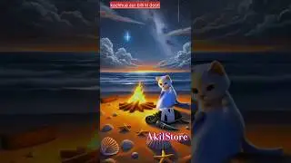 A Warm Night on the Beach &ndash; Cute Kitten & Turtle Story&rdquo;#shorts#short#shortsfeed#youtubeshorts