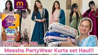 Latest Party Wear Kurta Set MEESHO Anarkali Set| Anarkali Kurta Sets/Kurtas from Meesho || Huge Haul