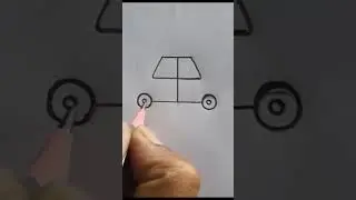 Learn to draw car with English letter T / #car #drawing #idea #technique #viralshort #art