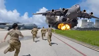 Venezuela Shocked! Female US Air Force C-17 Pilot Makes Emergency Takeoff at Crazy Speed
