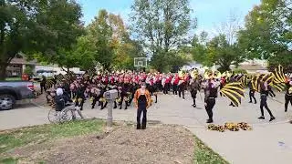 Normandy's Marching Band made surprise visit to band director's home as he's recovering from surgery