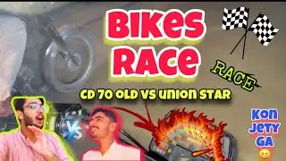 Bikes Race vlog Cd 70 vs Union star 🔥| Race bikes 🏍️