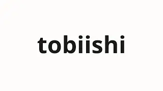 How to pronounce tobiishi | 飛び石 (Stepping stone in Japanese)