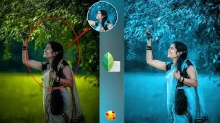 Snapseed Moody Blue Tone Effect | New Creative Background Change Photo Editing | HCN Editing