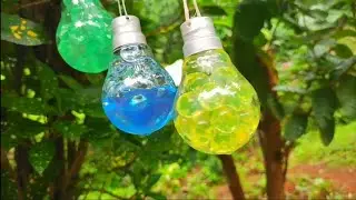 Bulb Craft Idea | Best Reuse Idea from Waste Fuse Bulb | Using Crystal gel