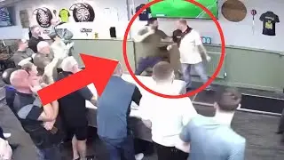 PDC Tour Card Holder punches Opponent #darts