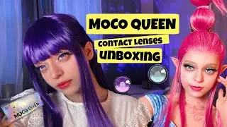 ✨ ANIME Magical Colored Contact Lenses from Moco Queen ! Unboxing and review with Fern cosplay
