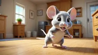 March March! Tiny Paw Mouse Runs Around the House
