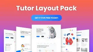Get a FREE Tutor Layout Pack for Divi