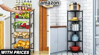 25 New AMAZON FINDS TO DECLUTTER YOUR KITCHEN | Smart Space Saving Furniture Ideas [With Prices]
