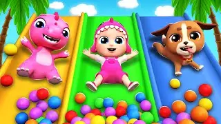 Yes Yes Playground ! Ball Pit, Swings & Slides with Friends! | Bubbleee  Sing , Dance and Learn !