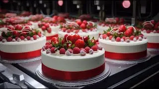 How christmas cake is made in factory | Christmas cake mass production | Cake factory