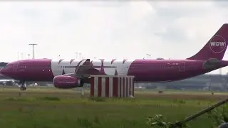 WOW air (EC-MIN) | A330-300 | Taxi/Takeoff Schiphol Airport