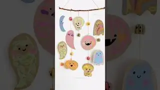 DIY Pastel Spooky Halloween Mobile #easycraft #crafttutorial #spookyseason#Halloweendecor #Halloween