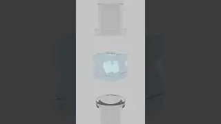 Cube Falling Through Fluid #blendersimple #blender #fluidsimulation #satisfyingvideo #loop