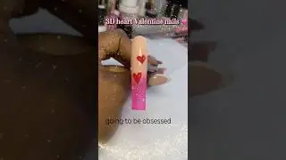 💖 3D Heart Valentine Nails 💅✨