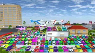 SAKURA ALL REINBOW SUPER CAR COLLECTION AT NEAR CHERRY CAT 😱🤯🚁🚔🚒✅. SAKURASCHOOLSIMULATOR 🚔🚒😍🤣✅✅