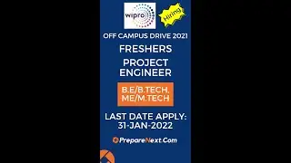 Wipro Off Campus Drive 2022 | IT Job | Engineering Job