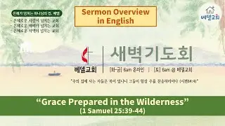 Jan 09 2026 Morning Worship Sermon: &ldquo;Grace Prepared in the Wilderness&rdquo; (1 Samuel 25:39-44)