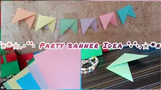 ✨ DIY Birthday Banner Tutorial | Creative Party Decoration at Home #trending #diy #diycrafts #viral 