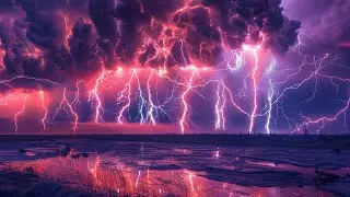 Thunderstorm Sounds with Rain, Lightning Strikes & Strong Thunder Rumble to Sleep, Study, Relax