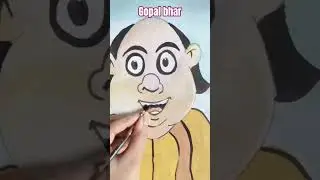 How to draw Gopal Bhar step by step#Gopal Bhar cartoon drawing tutorial#drawingpainting#trending#😍👀😘