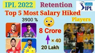 IPL 2022: Top 5 Most Salary hike of retained players| Cricket nonstop #ipl2022
