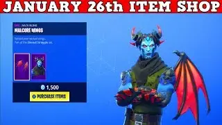 Fortnite Item Shop (January 26th) | *NEW* Malcore Skin + Wings! Evil Eye Pickaxe!