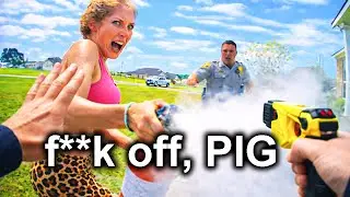 Cops vs Dumbest Karens in Neighborhood Caught on Bodycam