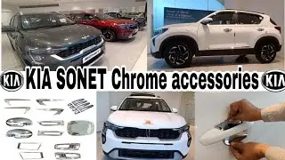 kIA sonet HTK optional (kia sonet chrome accessories install)#kia#kiasonet#caraccessories#car